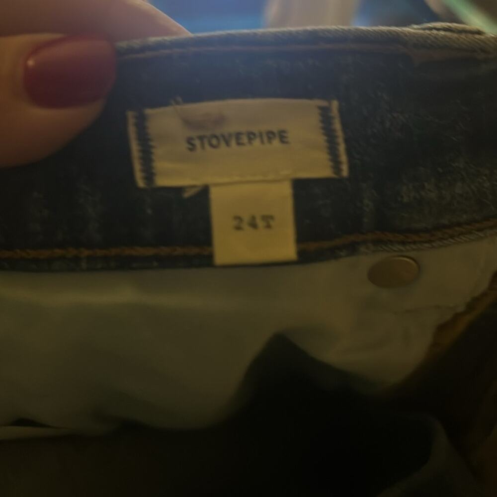 MADEWELL stovepipe blue wash straight leg jeans 24 T - Picture 3 of 6